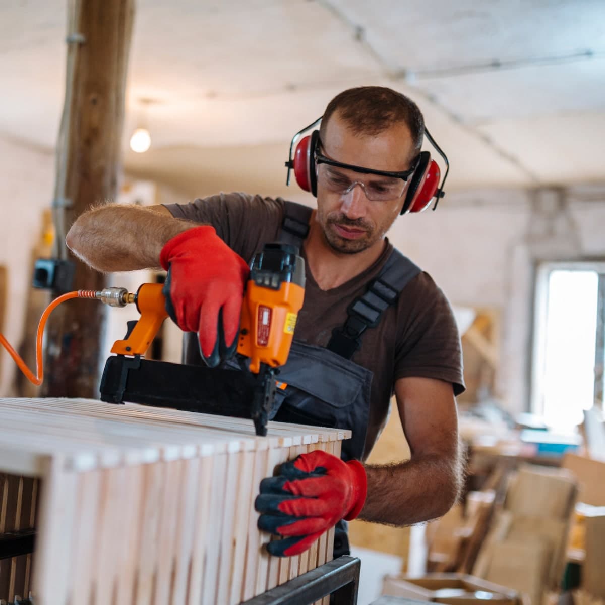 HVAC professional fixing compressor