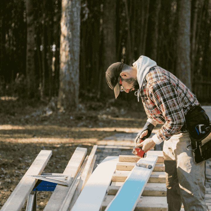 Contractor at Work Outside