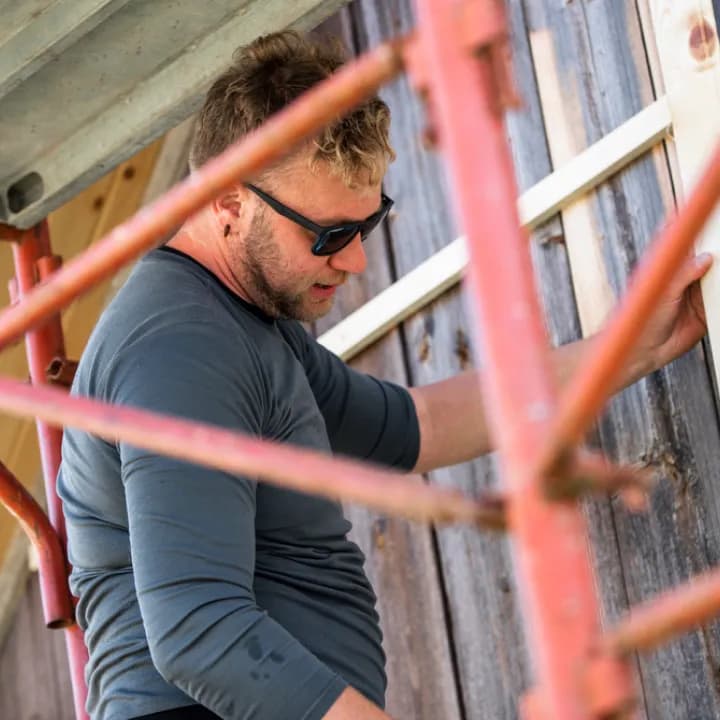 home service professional working in the site