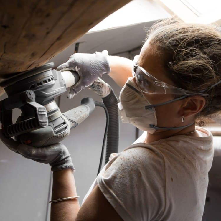 home service professional working in the site