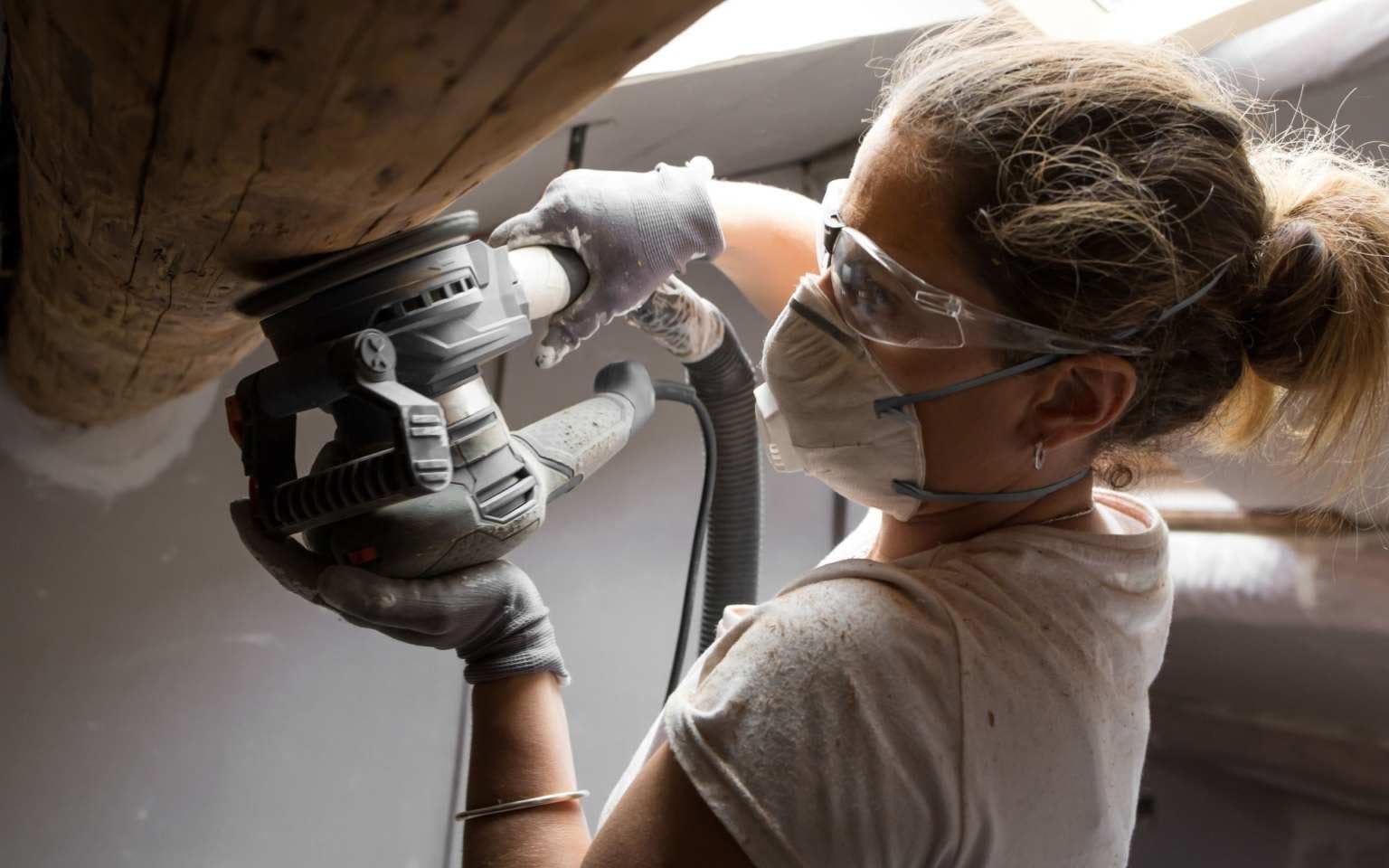 home service professional working in the site