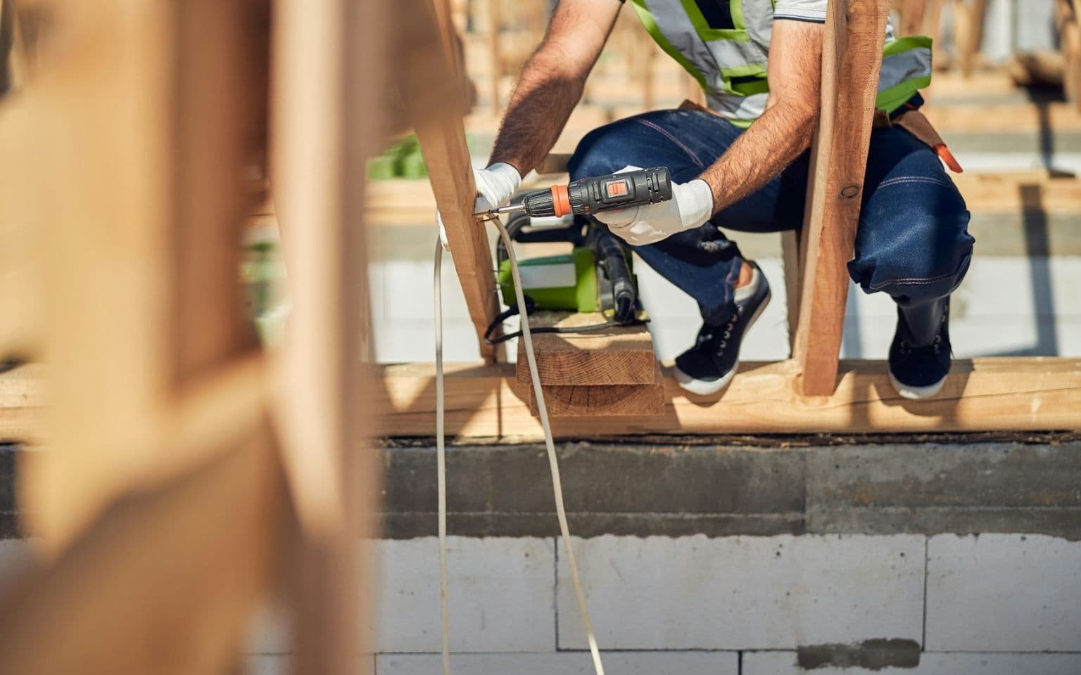 roofer working on his site
